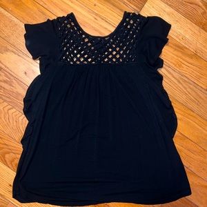 Black flutter sleeve Top 😍